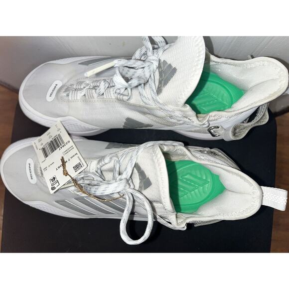 adidas Icon 7 BOOST Baseball Metal Cleats White Silver S23847 Men's Size 7 - Picture 6 of 12